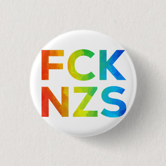 FCK NZS Regenbogen auf weiß 3 Cm Round Badge