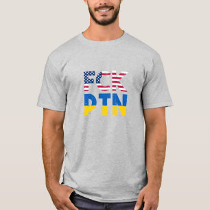 FCK PTN Puck Futin, I stand with Ukraine flag T-Shirt