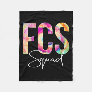 Fcs Squad Tie Dye Back To School Women Appreciatio Fleece Blanket