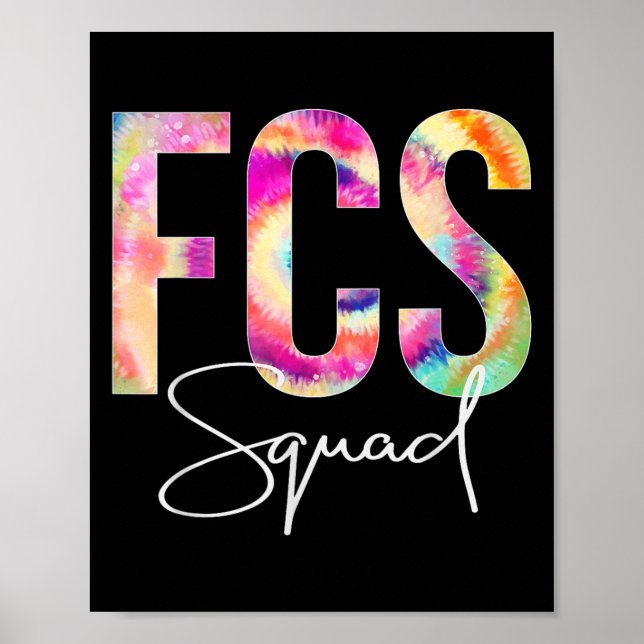 Fcs Squad Tie Dye Back To School Women Appreciatio Poster (Front)