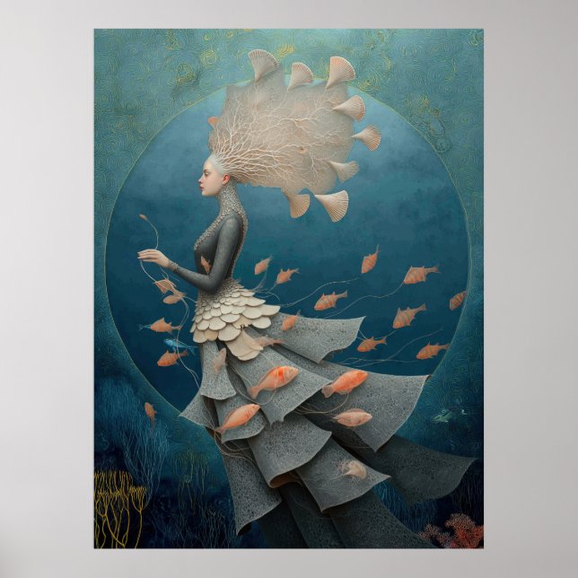 *~* FD2 7  Water Goddess Fantasy Sea Mermaid  Poster (Front)