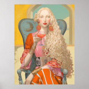 ^~* FD2 Blonde Bohemian Boho Cocktail Woman 9 Poster