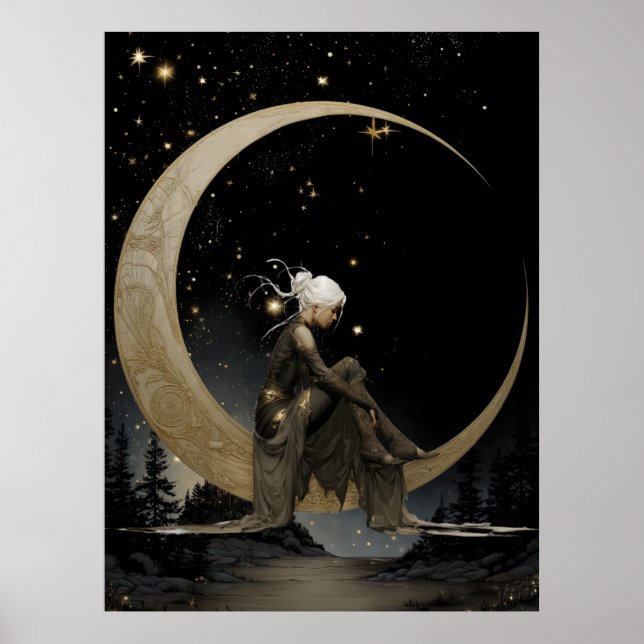 FD2 Enchanted 4 Crescent Moon Goddess Poster (Front)