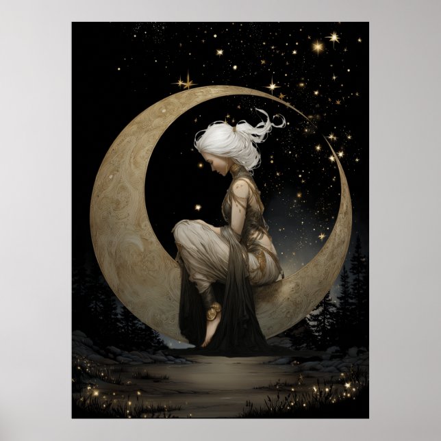 FD2 Enchanted 6 Crescent Moon Goddess Poster (Front)