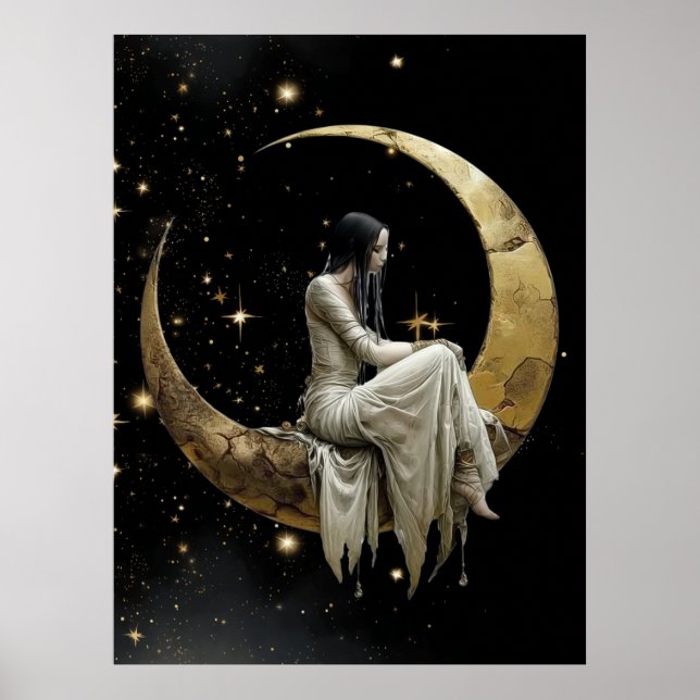 FD2 Enchanted 9 Crescent Moon Goddess Poster (Front)
