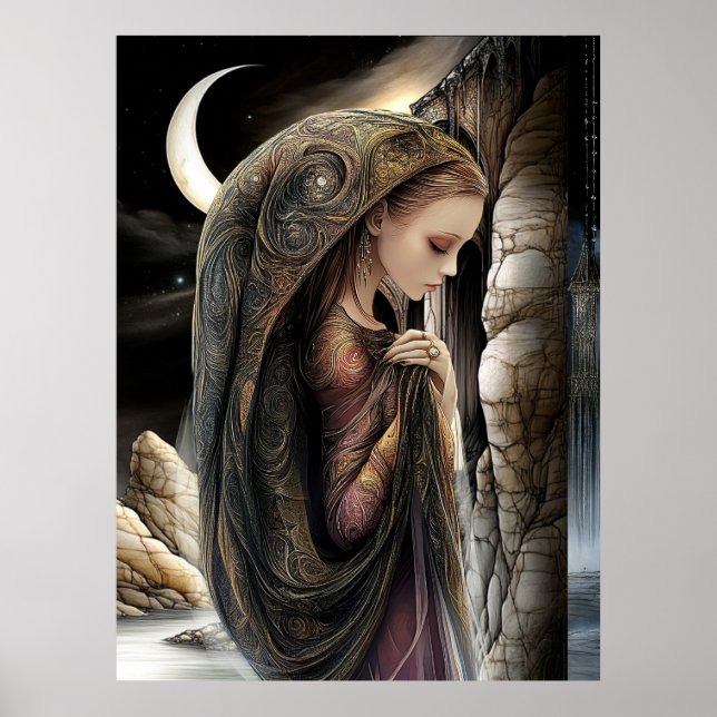FD2 Enchanted Crescent Moon Goddess 10 Poster (Front)