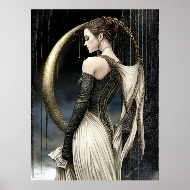 FD2 Enchanted Crescent Moon Goddess 13 Poster (Front)