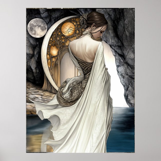 FD2 Enchanted Crescent Moon Goddess 14 Poster (Front)