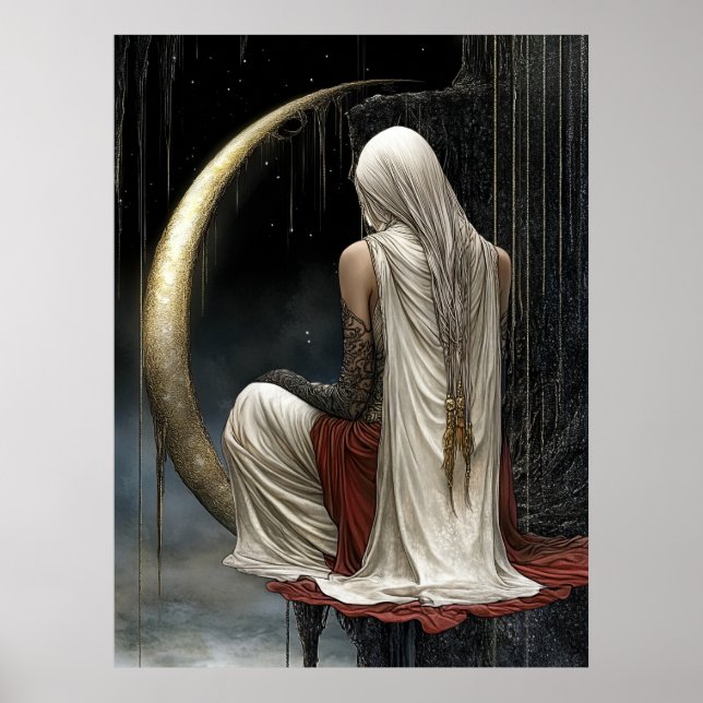 FD2 Enchanted Crescent Moon Goddess  16  Poster (Front)