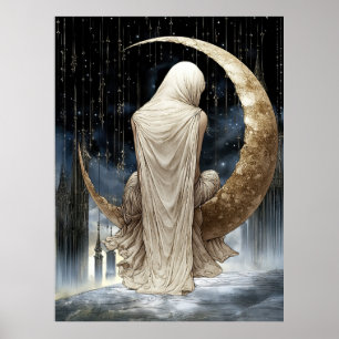 FD2 Enchanted Crescent Moon Goddess 17 Poster