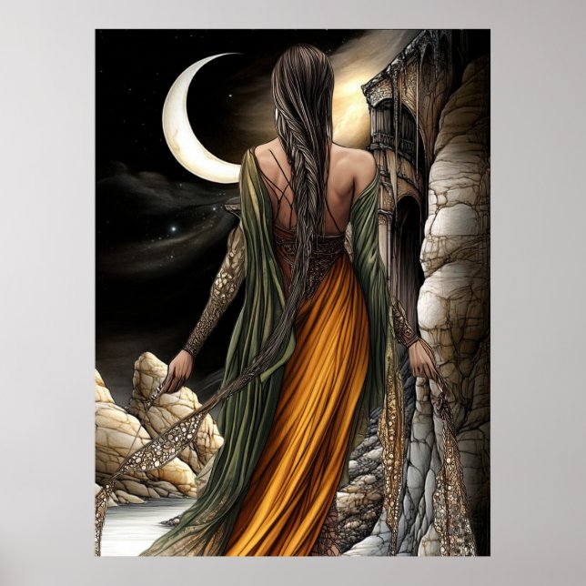FD2 Enchanted Crescent Moon Goddess 20 Poster (Front)