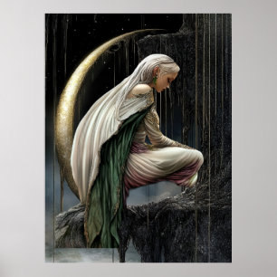 FD2 Enchanted Crescent Moon Goddess 22 Poster