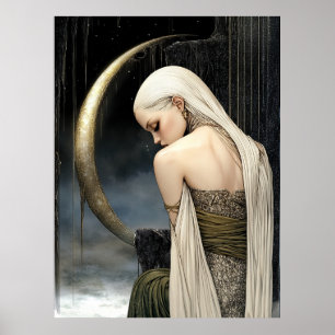 FD2 Enchanted Crescent Moon Goddess 23 Poster
