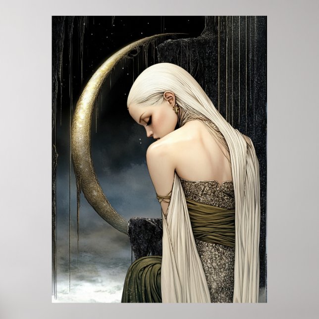 FD2 Enchanted Crescent Moon Goddess 23 Poster (Front)
