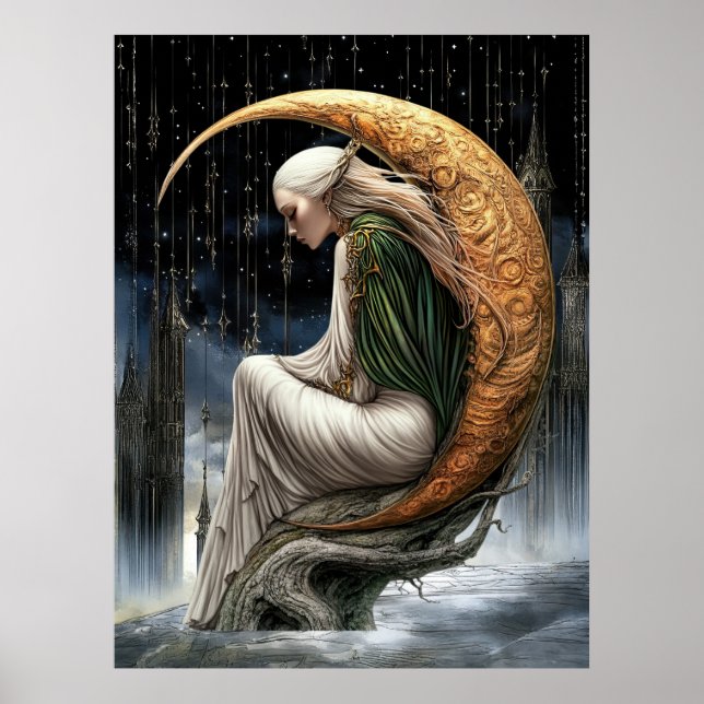 FD2 Enchanted Crescent Moon Goddess  24 Poster (Front)