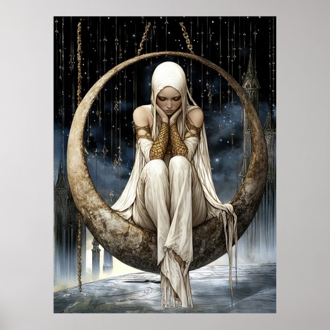 FD2 Enchanted Crescent Moon Goddess  27 Poster (Front)