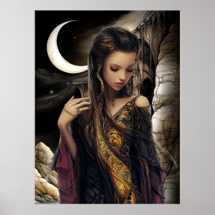 FD2 Enchanted Crescent Moon Goddess 2 Poster