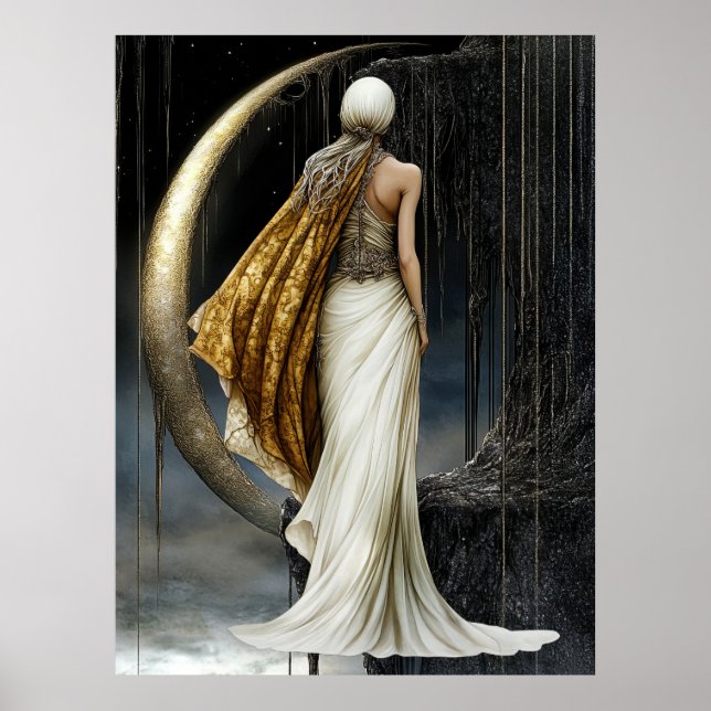 FD2 Enchanted Crescent Moon Goddess 33 Poster (Front)