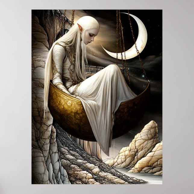 FD2 Enchanted Crescent Moon Goddess 35 Poster (Front)