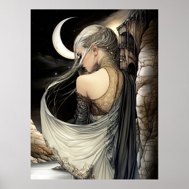 FD2 Enchanted Crescent Moon Goddess 5 Poster (Front)