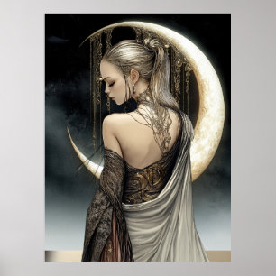 FD2 Enchanted Crescent Moon Goddess 6 Poster
