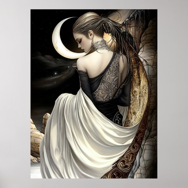 FD2 Enchanted Crescent Moon Goddess 8 Poster (Front)