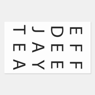 FDJT RECTANGULAR STICKER