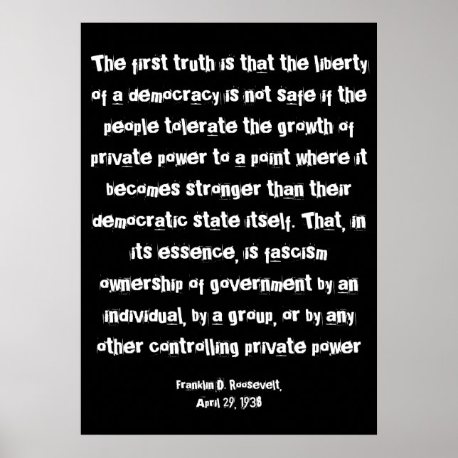 FDR- Corporate America Poster (Front)