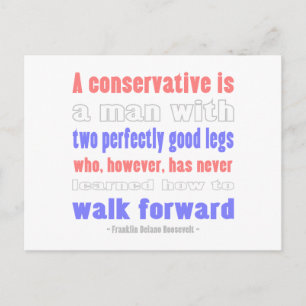 FDR Defines COnservatives Postcard