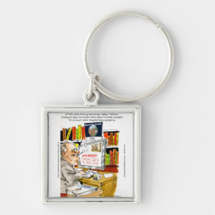 FDR Fireside Speech Funny Cartoon Gifts & Tees Key Ring