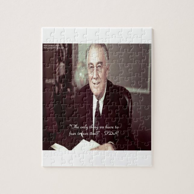 FDR & Nothing To Fear Quote Jigsaw Puzzle (Vertical)