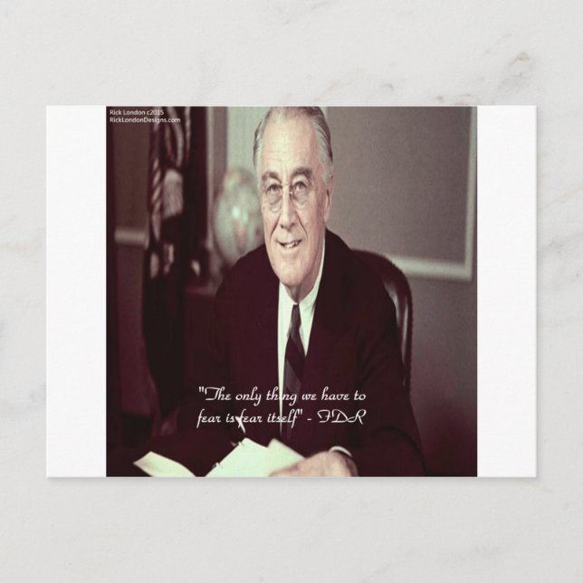 FDR & Nothing To Fear Quote Postcard (Front)