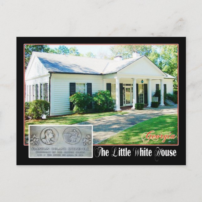 FDR's Little White House, Warm Springs, GA Postcard (Front)