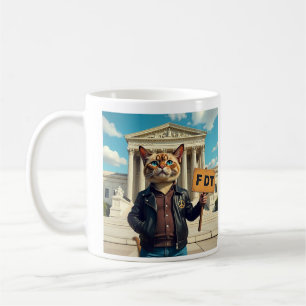 FDT Cat in Leather Jacket  Coffee Mug