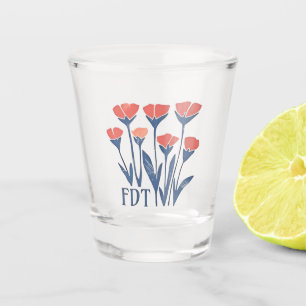 FDT Floral Wreath Subtle Feminine Boho Anti-Trump Shot Glass