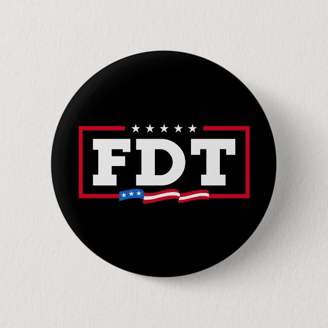 FDT Funny Anti-Trump No-Trump  6 Cm Round Badge (Front)