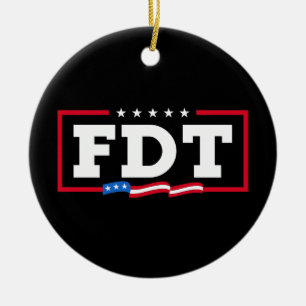 FDT Funny Anti-Trump No-Trump  Ceramic Ornament