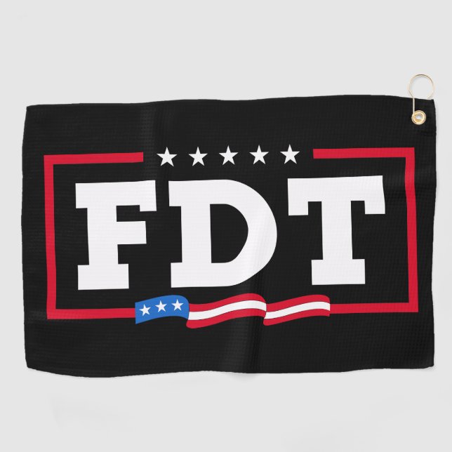 FDT Funny Anti-Trump No-Trump  Golf Towel (Horizontal)