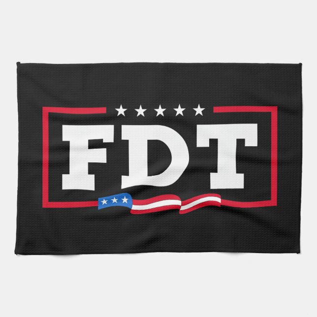 FDT Funny Anti-Trump No-Trump  Tea Towel (Horizontal)