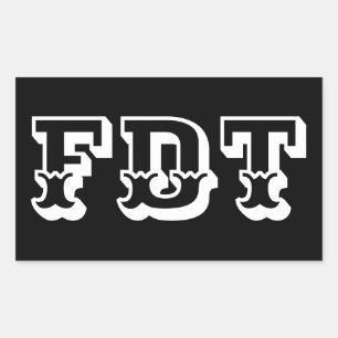 FDT RECTANGULAR STICKER
