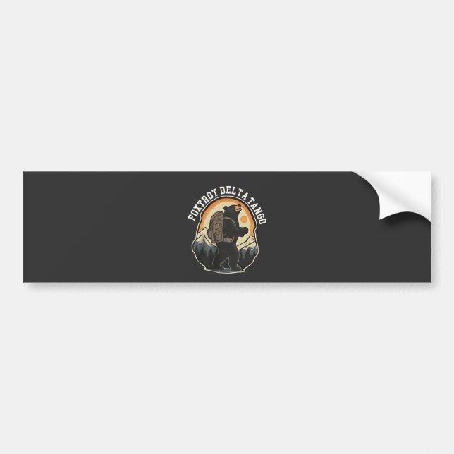 FDT Resist Bear Foxtrot Delta Tango Bumper Sticker (Front)