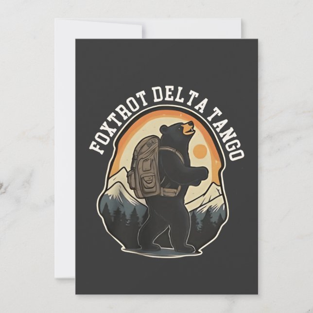 FDT Resist Bear Foxtrot Delta Tango Invitation (Front)