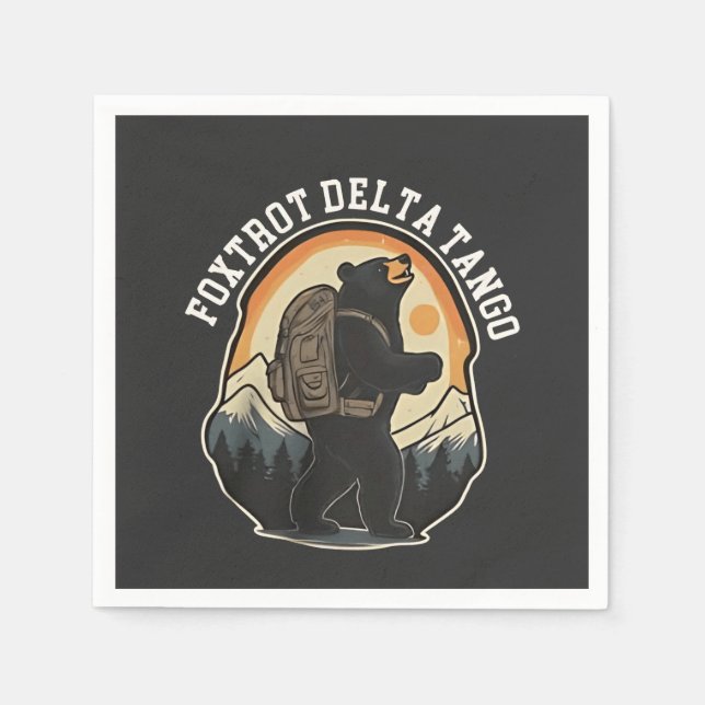 FDT Resist Bear Foxtrot Delta Tango Napkin (Front)