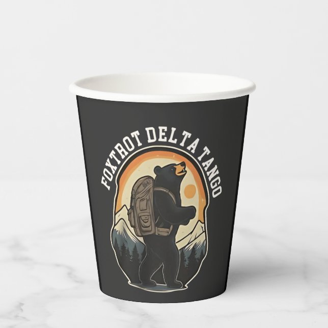 FDT Resist Bear Foxtrot Delta Tango Paper Cups (Front)