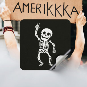 FDT Trump Funny Anti Trump Skeleton Square Sticker
