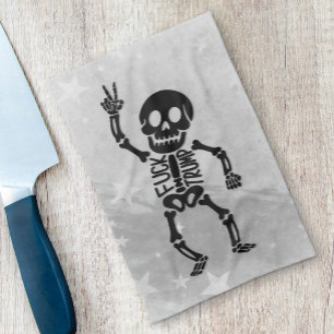 FDT Trump Funny Anti Trump Skeleton Tea Towel
