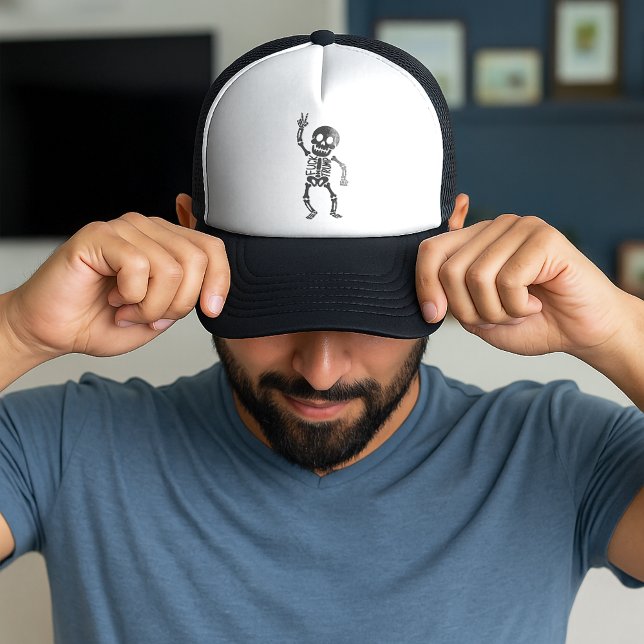 FDT Trump Funny Anti Trump Skeleton Trucker Hat (Creator Uploaded)