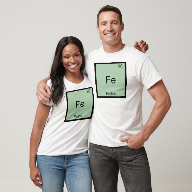 Fe - Fellini Funny Chemistry Element Symbol Tee (Unisex)