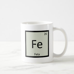 Fe - Feta Cheese Chemistry Periodic Table Symbol Coffee Mug