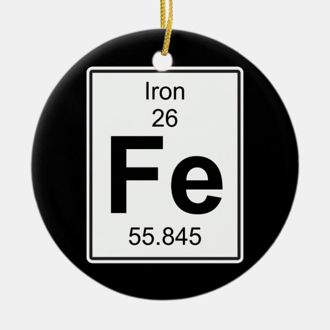 Fe - Iron Ceramic Tree Decoration (Front)
